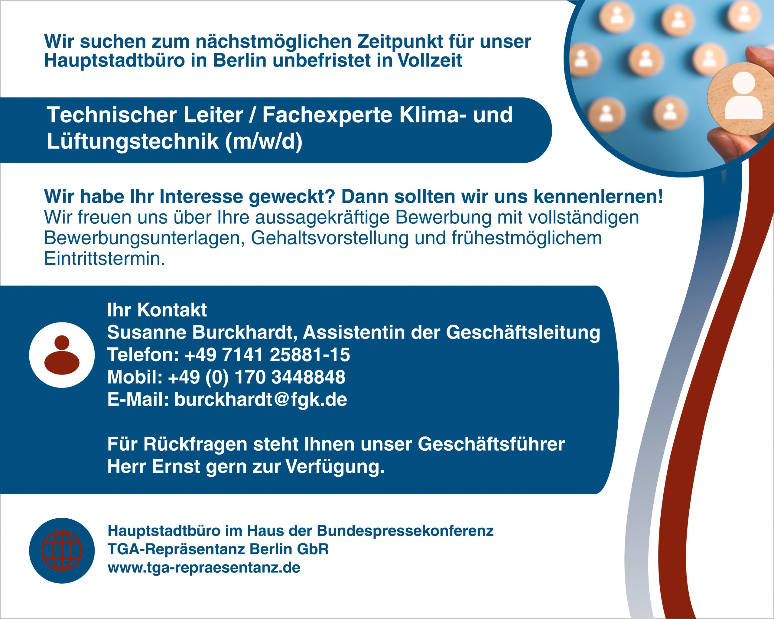 Stellenangebot technischer Leiter